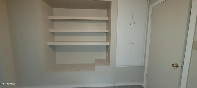 a close view of closet