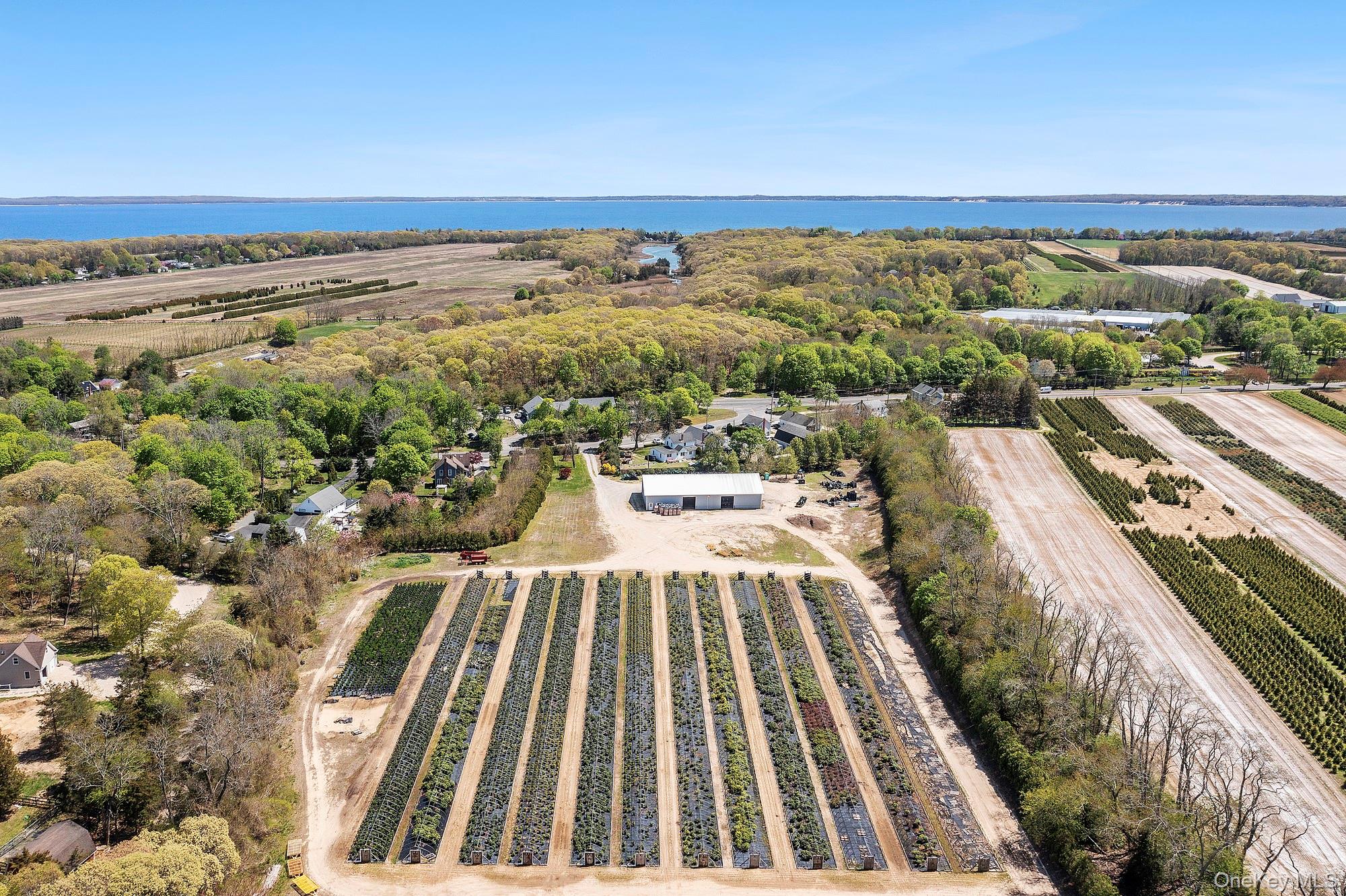 935 Franklinville Road Laurel, NY 11948 - Photo 4 of 11 Aerial view featuring a water view and a rural view