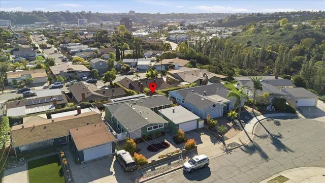 an aerial view of a city