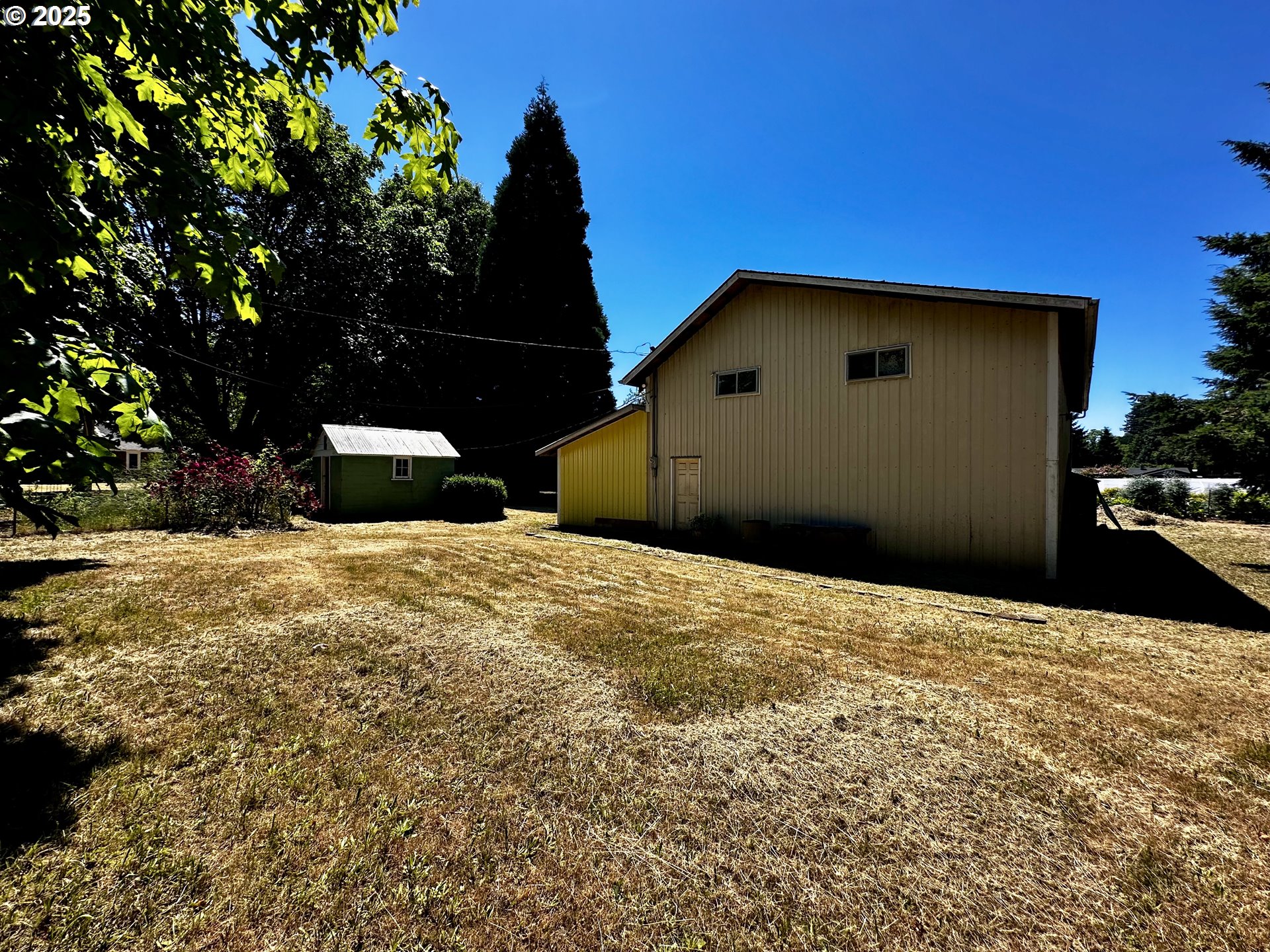2453 Highway 20 Albany, OR 97321 - Photo 36 of 47 a backyard of a house with large trees