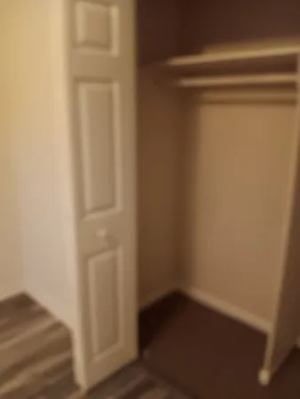 a small space with wooden floor