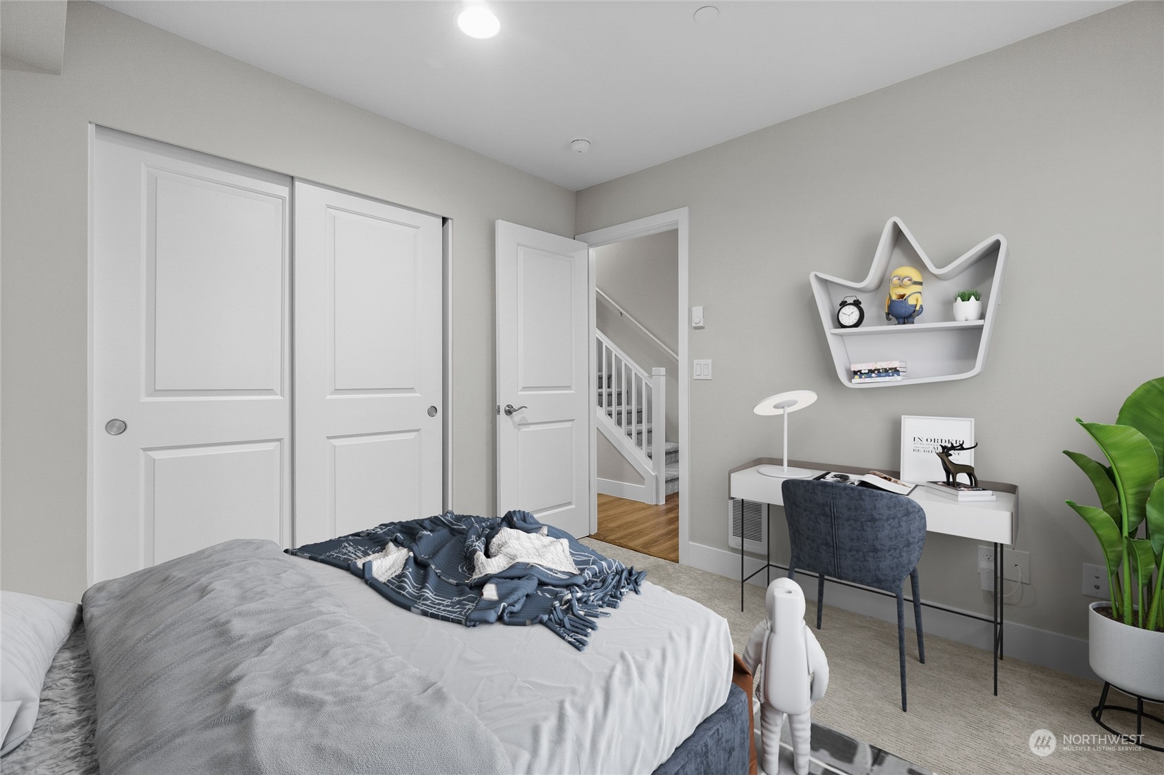23802 7th Avenue Southeast, Unit C Bothell, WA 98021 - Photo 16 of 28 a bedroom with a bed and a chair