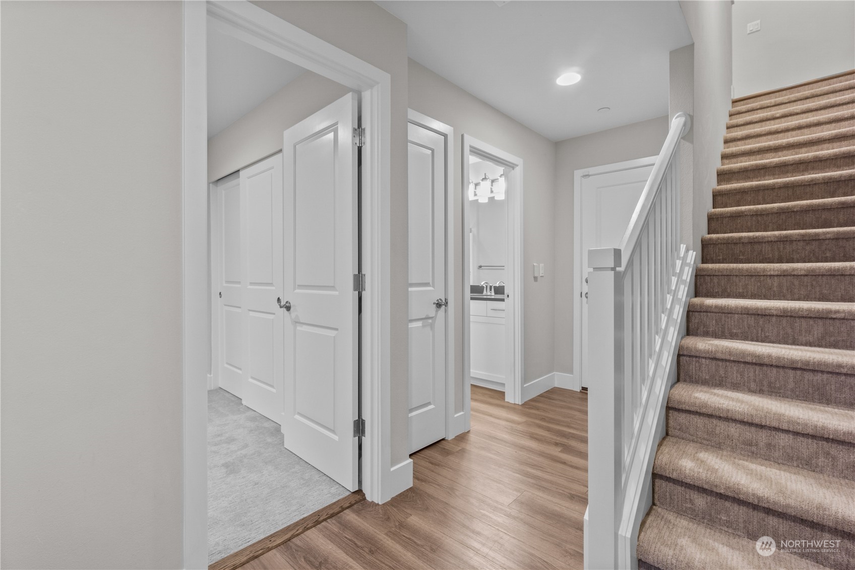 23802 7th Avenue Southeast, Unit C Bothell, WA 98021 - Photo 19 of 28 a view of a hallway with wooden floor and entryway