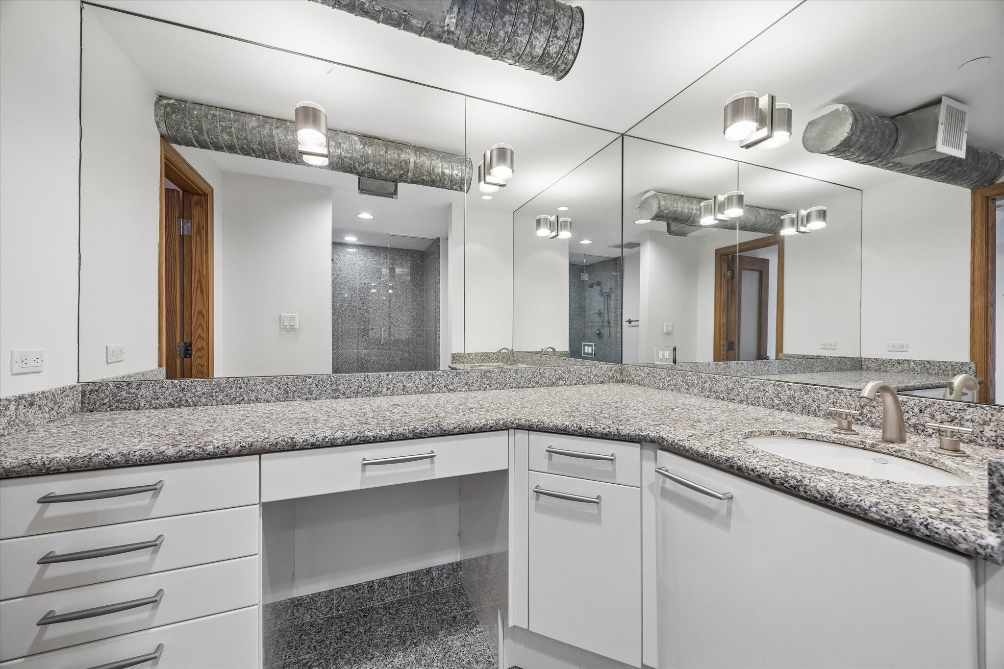 915 Franklin Street, Unit 9L Houston, TX 77002 - Photo 33 of 50 Secondary bath with generous storage space, featuring a linen closet and well-designed layout.