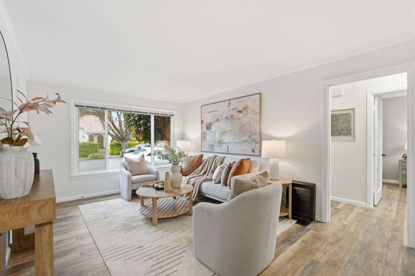 200 Anita Road Burlingame, CA 94010 - Photo 8 of 50 a living room with furniture and a large window