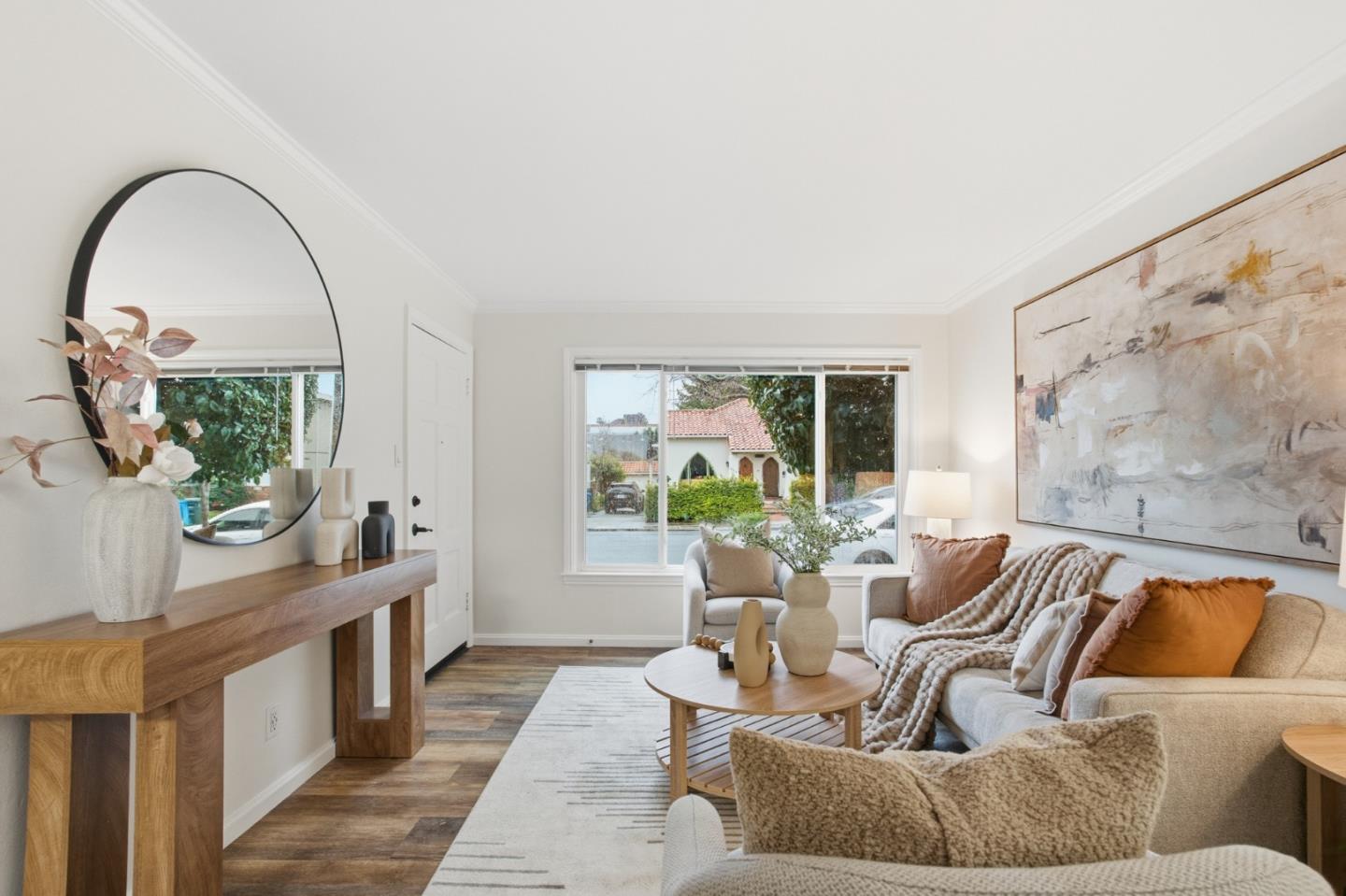 200 Anita Road Burlingame, CA 94010 - Photo 9 of 50 a living room with furniture and a large window