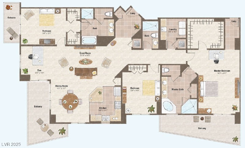 8255 South Las Vegas Boulevard, Unit 1812 Las Vegas, NV 89123 - Photo 29 of 43 View of 2463 sq. ft unit layout