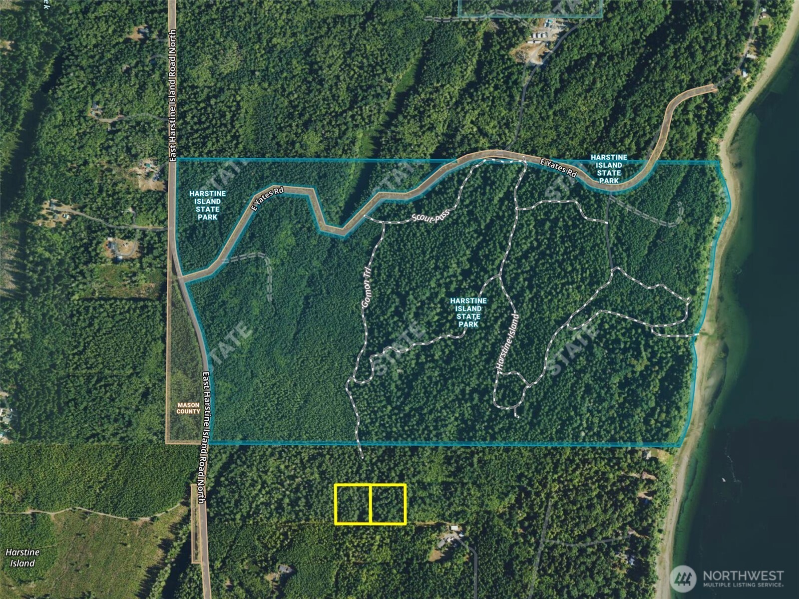 255 East Solbakk Veien Road Shelton, WA 98584 - Photo 9 of 34 a map view of a yard