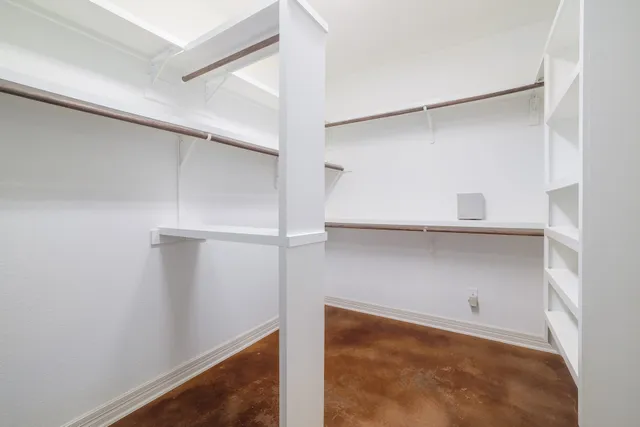 a close view of closet