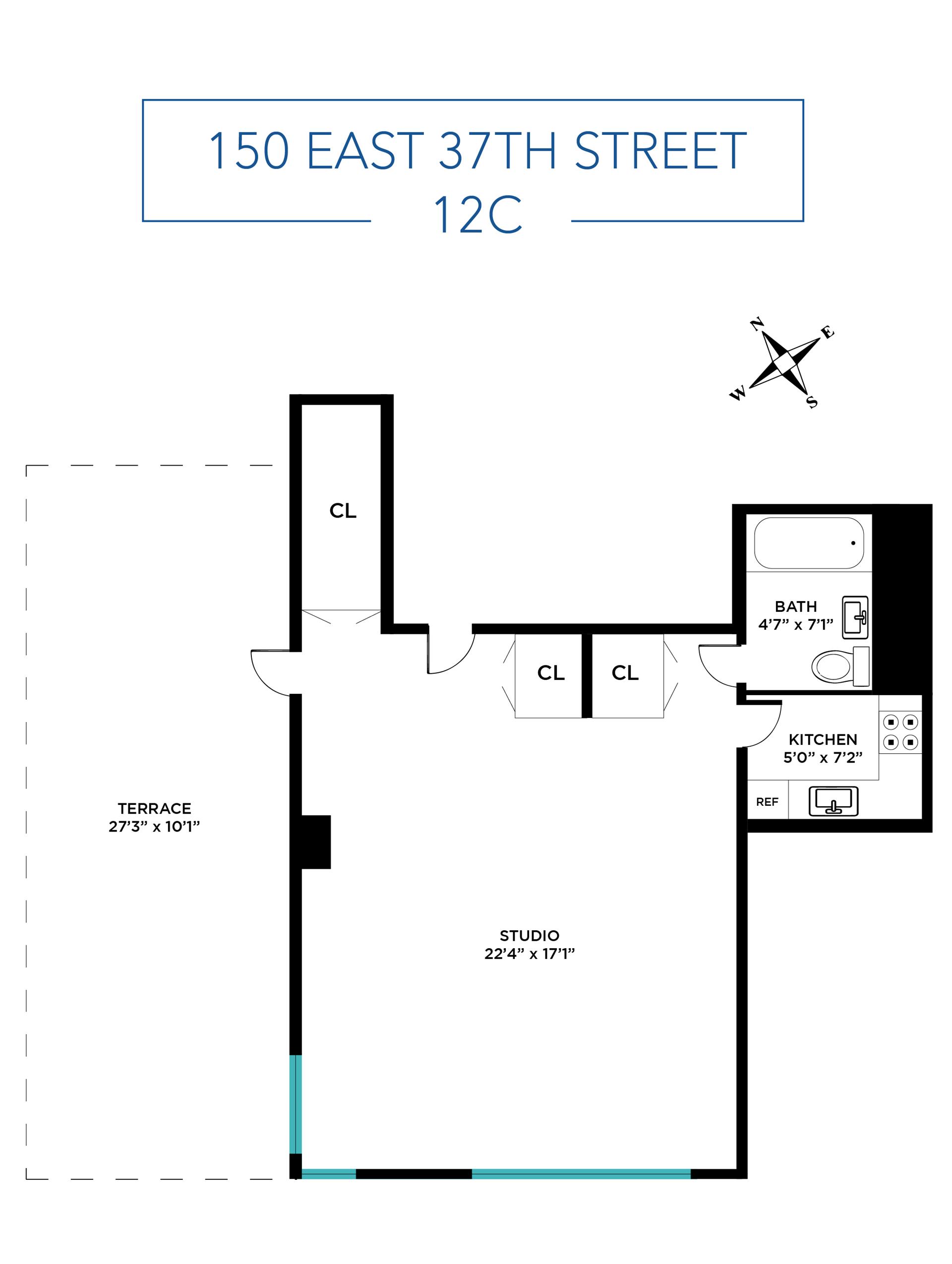 150 East 37th Street, Unit 12C Manhattan, NY 10016 - Photo 6 of 6 a picture of a park