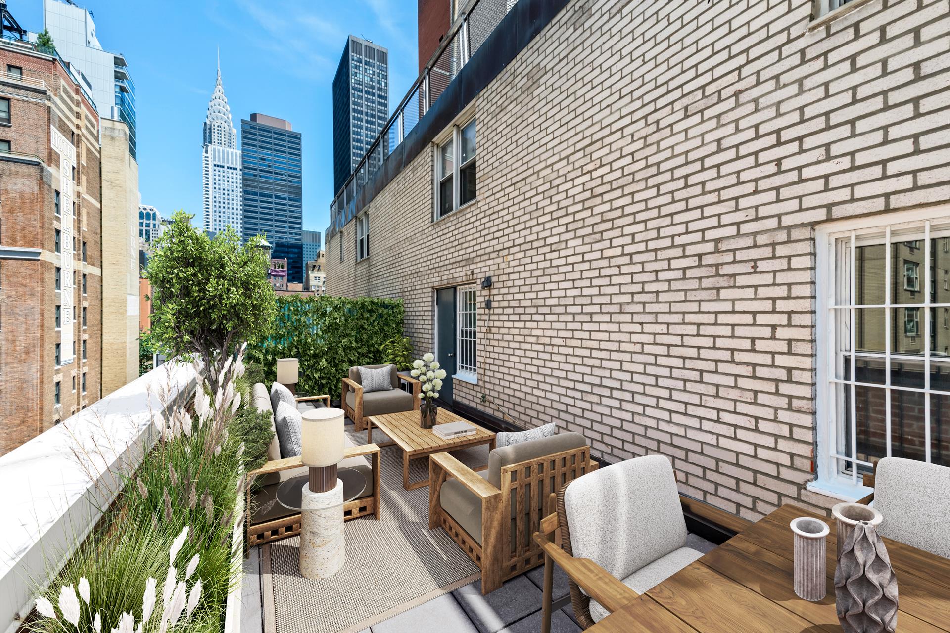 150 East 37th Street, Unit 12C Manhattan, NY 10016 - Photo 5 of 6 a view of a patio with chairs