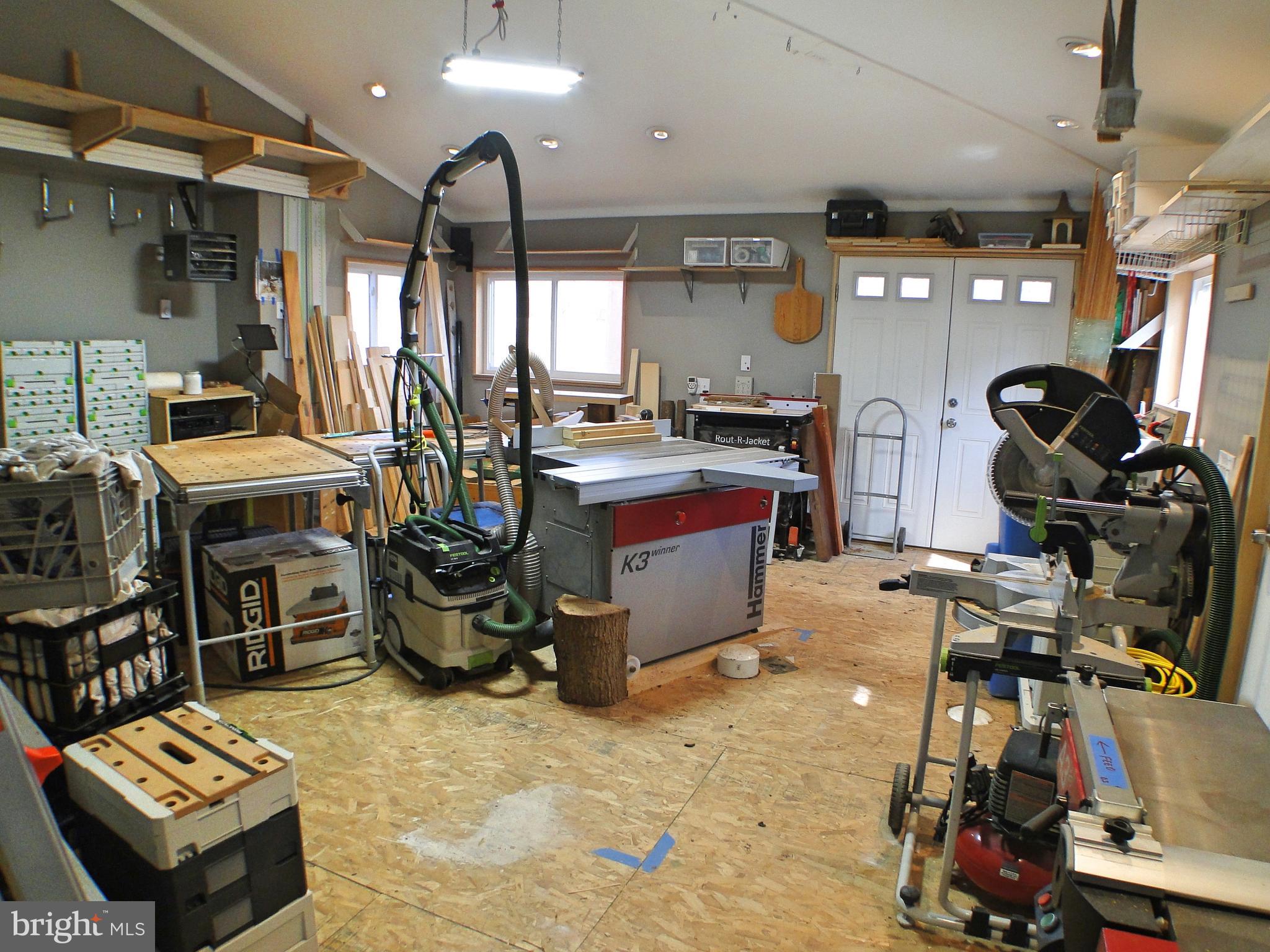 532 Painter Road Media, PA 19063 - Photo 46 of 59 Woodshop/Bonus Rm 2 with exit to Driveway