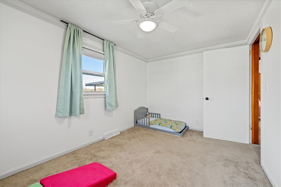 6 Fuller Street Pelzer, SC 29669 - Photo 20 of 36 This cozy bedroom offers carpet flooring, a ceiling fan, and a window for natural light.