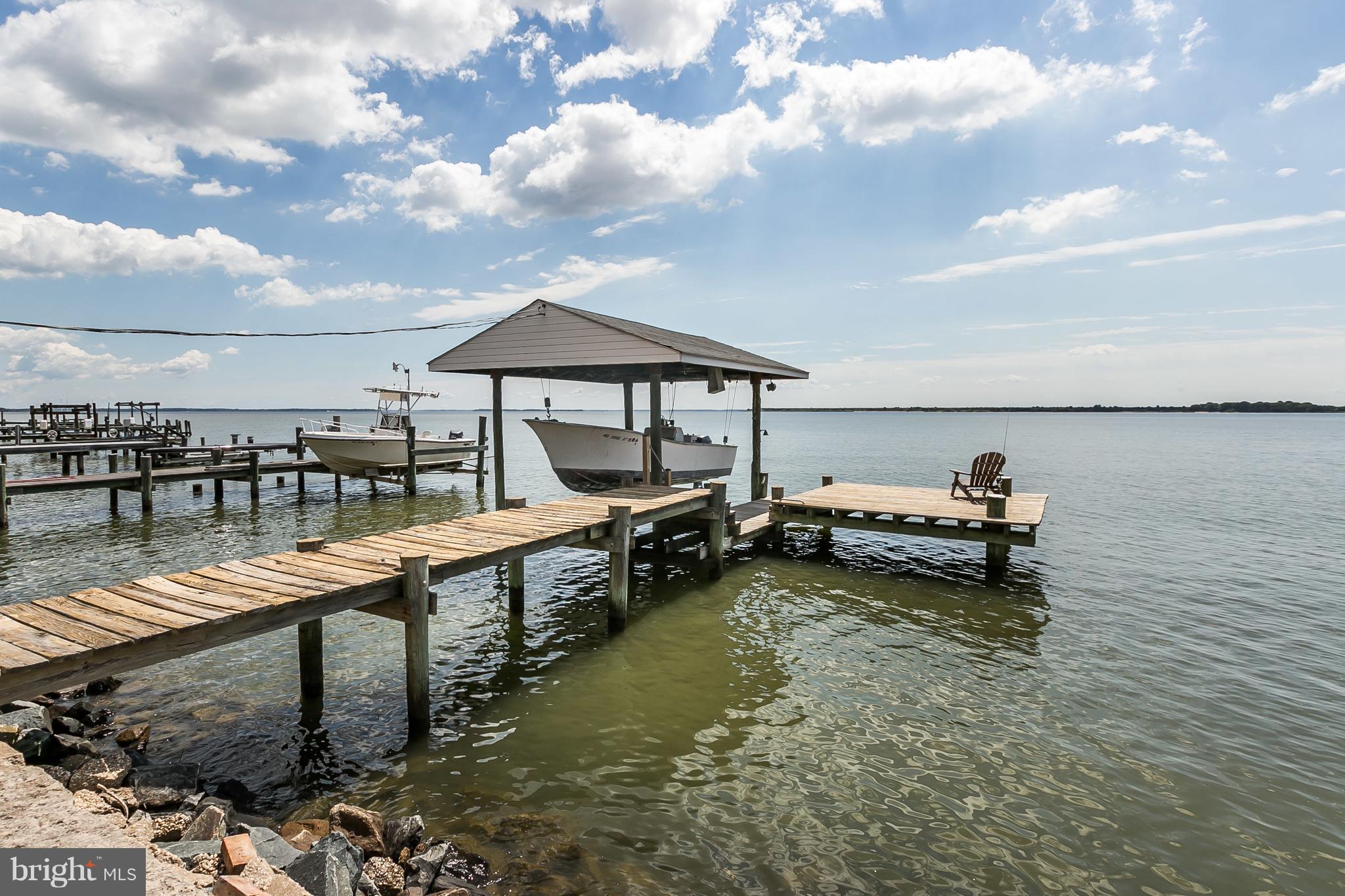 2507 Barrison Point Road Baltimore, MD 21221 - Photo 24 of 30 Private Pier with Boat Lift & Views to the Bay
