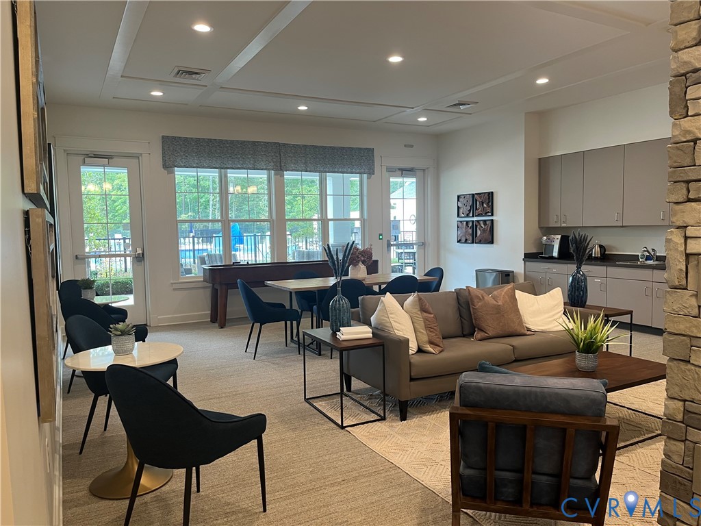 7430 East Danube Loop New Kent, VA 23124 - Photo 23 of 27 Living Room/Dining/Wet Bar of Clubhouse