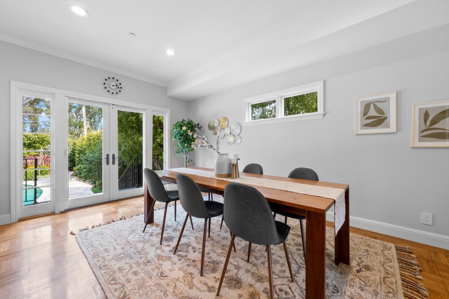 1536 Eastmoor Road Burlingame, CA 94010 - Photo 11 of 70 a view of a dining room with furniture window and wooden floor