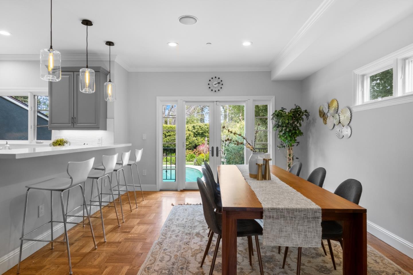 1536 Eastmoor Road Burlingame, CA 94010 - Photo 12 of 70 a view of a dining room with furniture window and outside view