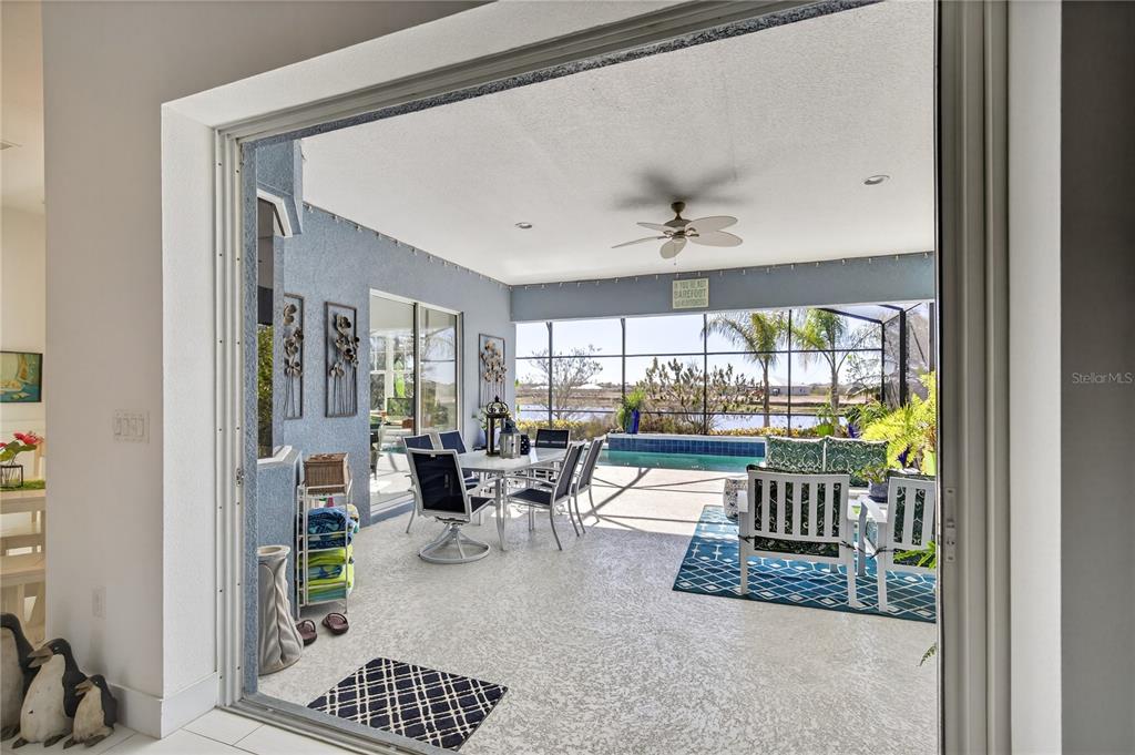 2440 Pawtucket Pass Mount Dora, FL 32757 - Photo 40 of 64 a living room with furniture and a floor to ceiling window