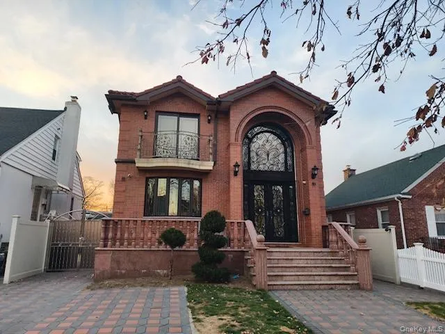 a front view of a house