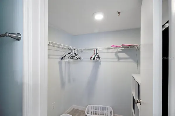 a view of a walk in closet