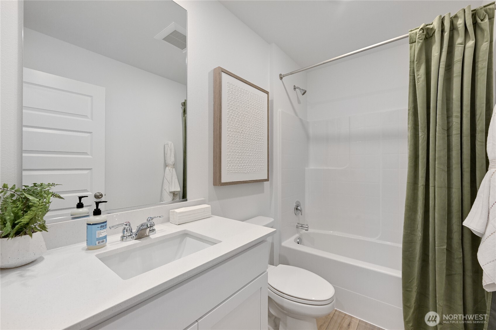 93 Moonshadow Lane Sequim, WA 98382 - Photo 20 of 22 a bathroom with a granite countertop sink toilet and shower