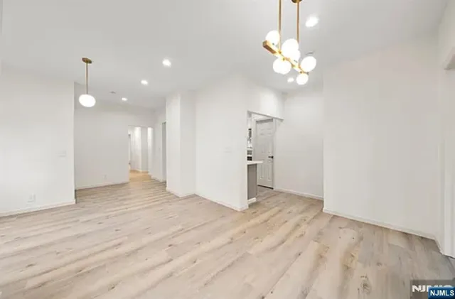 a view of a livingroom with a chandelier