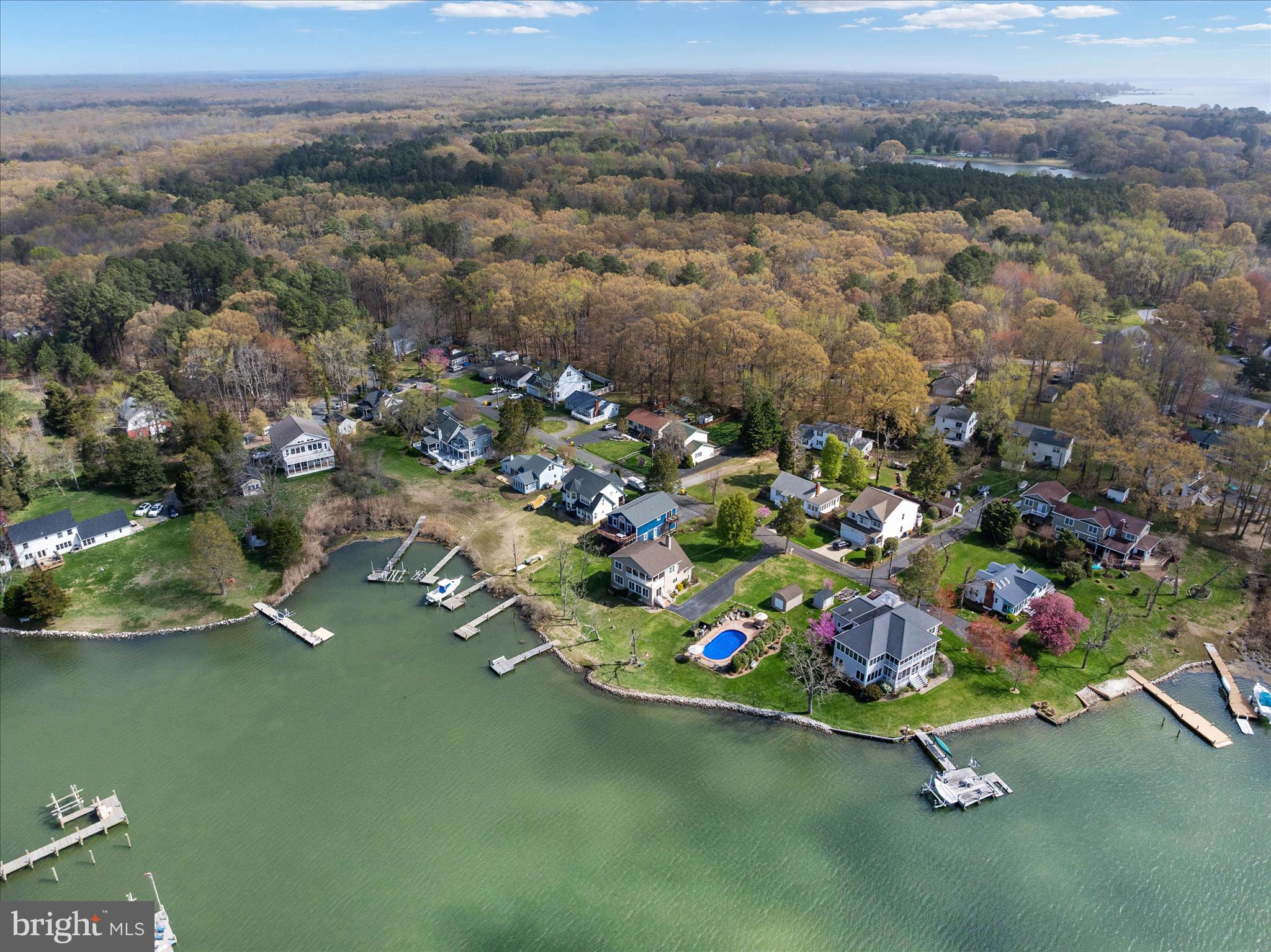 5936 Sneed Drive Deale, MD 20751 - Photo 50 of 59 an aerial view of residential house with outdoor space and lake view