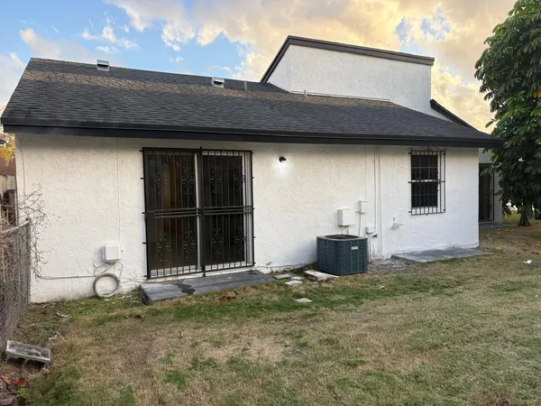 a backyard of a house