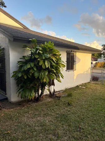 a house with white door