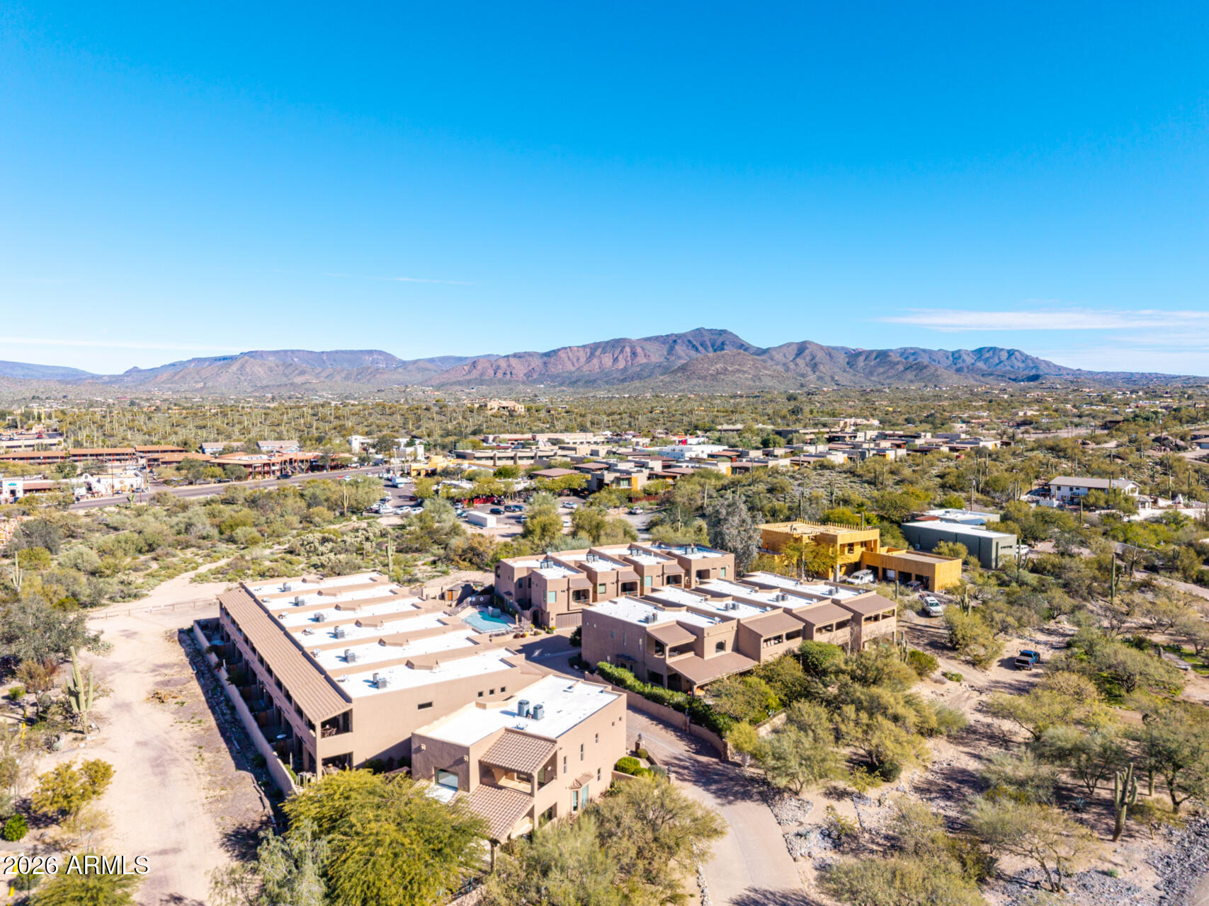6434 East Military Road, Unit 102 Cave Creek, AZ 85331 - Photo 50 of 66 an aerial view of residential house with outdoor space and river