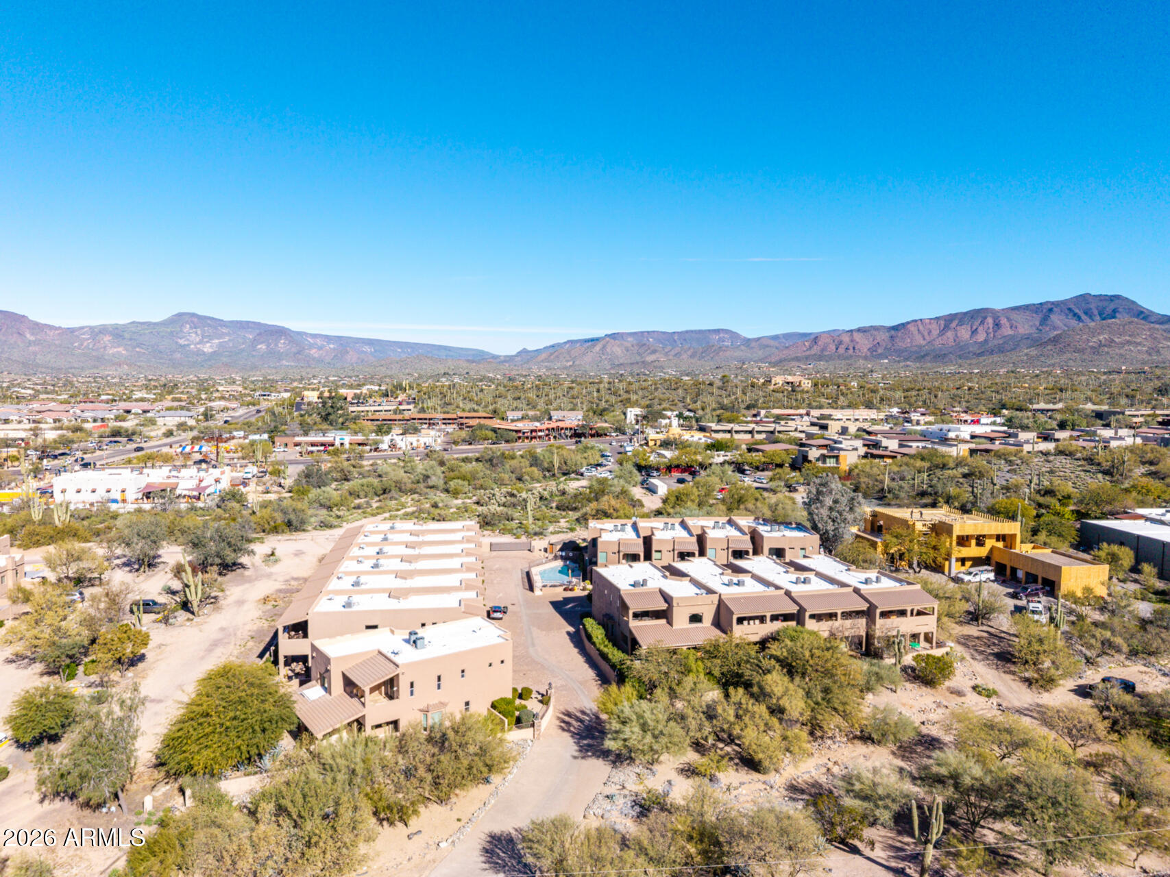 6434 East Military Road, Unit 102 Cave Creek, AZ 85331 - Photo 51 of 66 a view of a city with mountains in the background