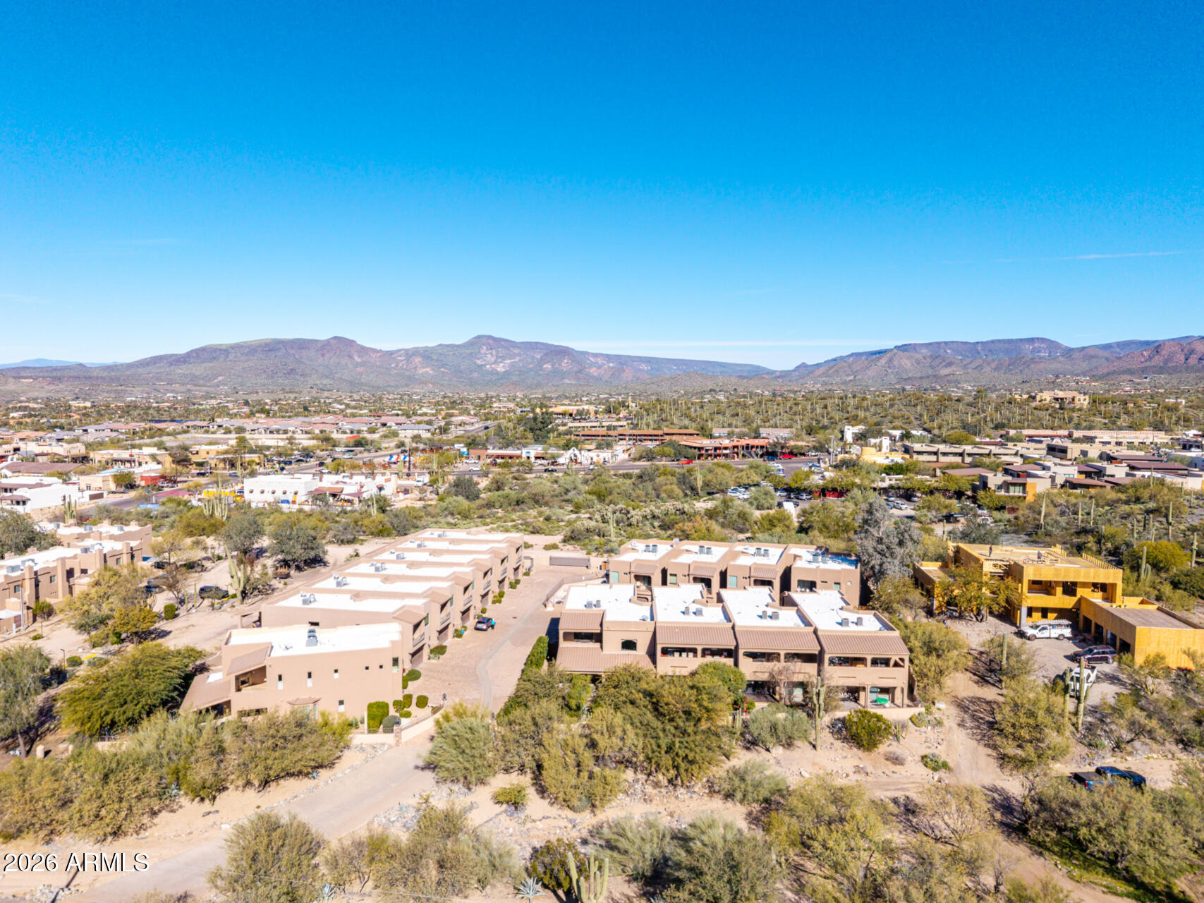 6434 East Military Road, Unit 102 Cave Creek, AZ 85331 - Photo 52 of 66 a view of a city with mountains in the background
