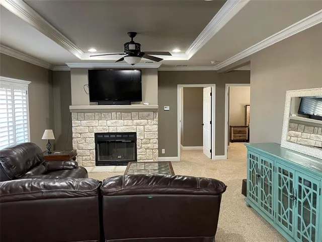a view of a swimming pool with an ocean view