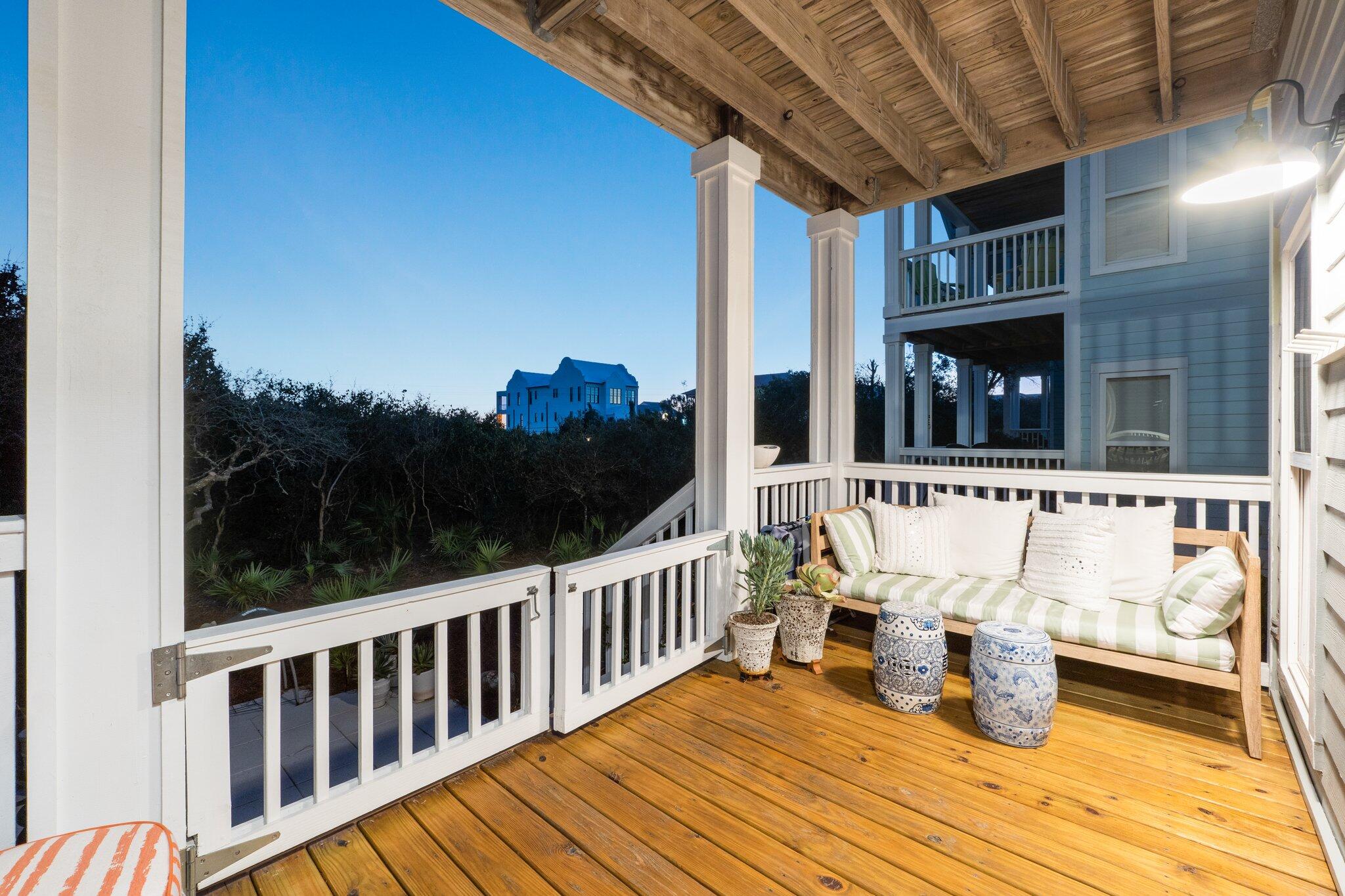 58 Cottage Way, Unit 6 Inlet Beach, FL 32461 - Photo 23 of 60 a view of balcony and deck with furniture