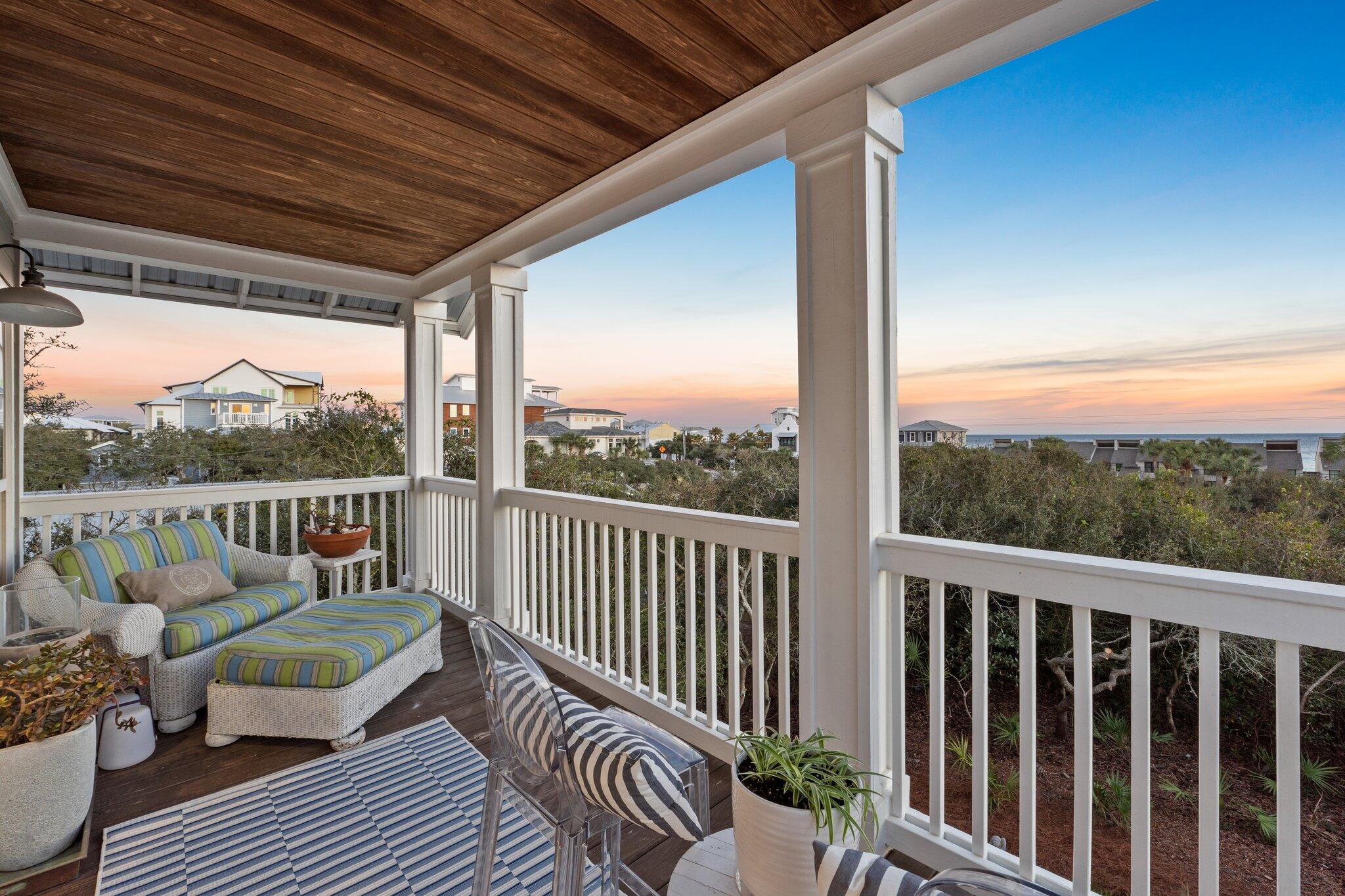 58 Cottage Way, Unit 6 Inlet Beach, FL 32461 - Photo 33 of 60 a view of a two chairs in the balcony