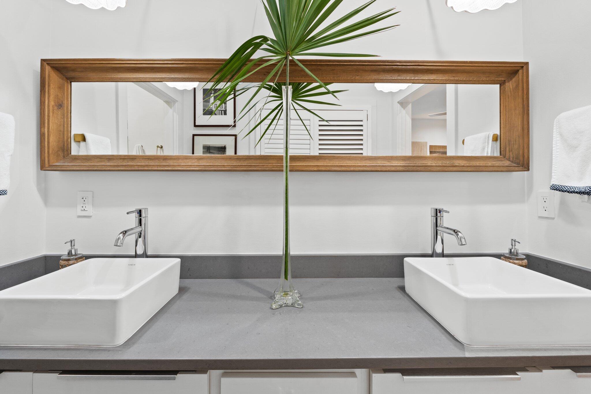 58 Cottage Way, Unit 6 Inlet Beach, FL 32461 - Photo 39 of 60 a bathroom with a sink a mirror and a bathtub