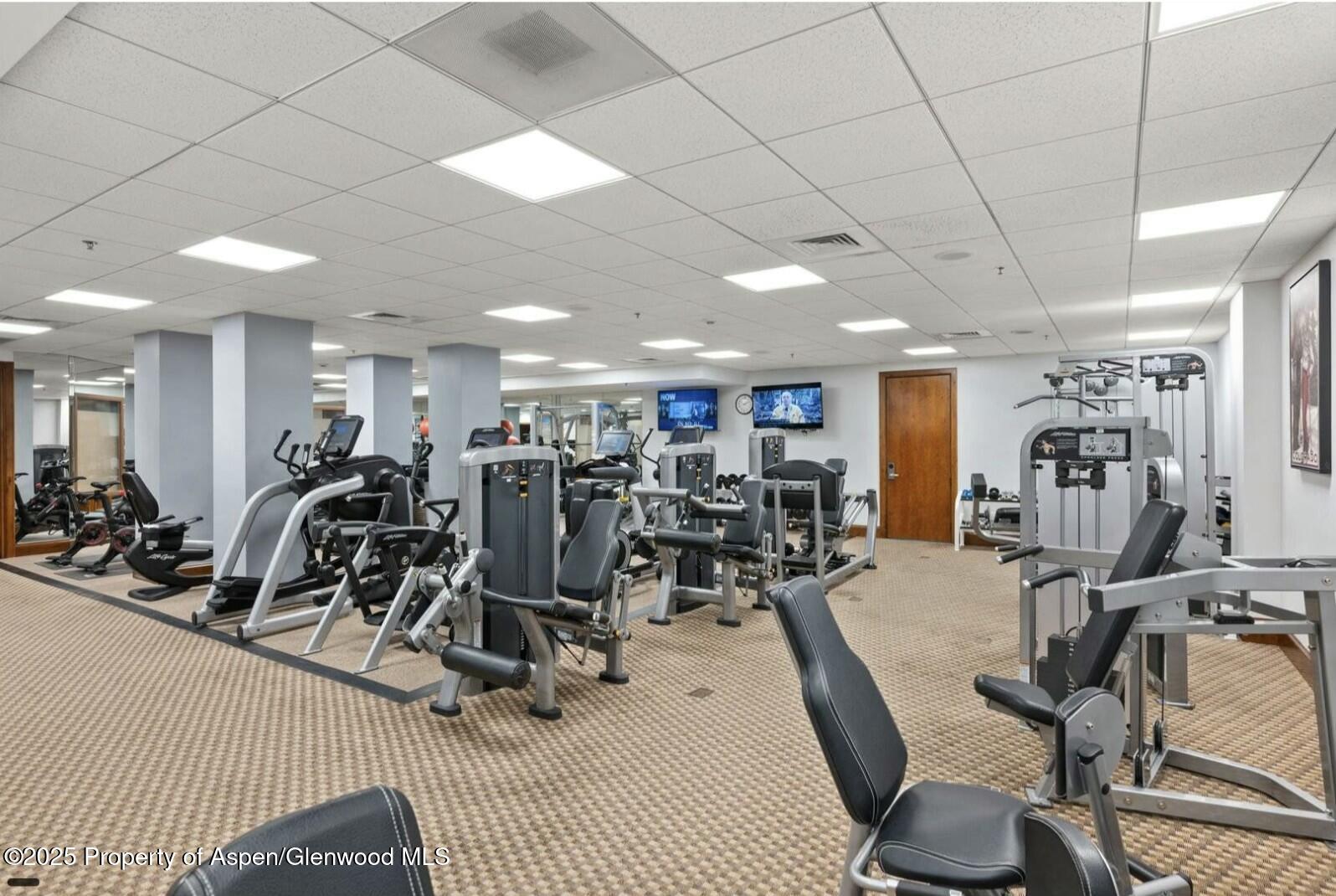 75 Prospector Road, Unit 83034 Aspen, CO 81611 - Photo 25 of 25 a view of a room with gym equipment