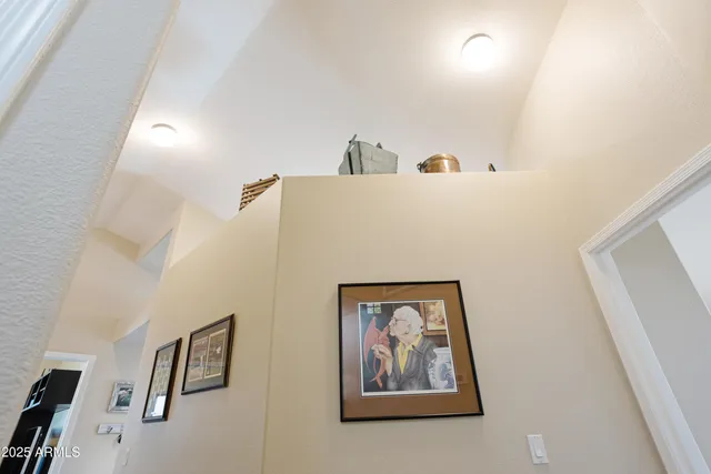 a bathroom with a shower and a mirror