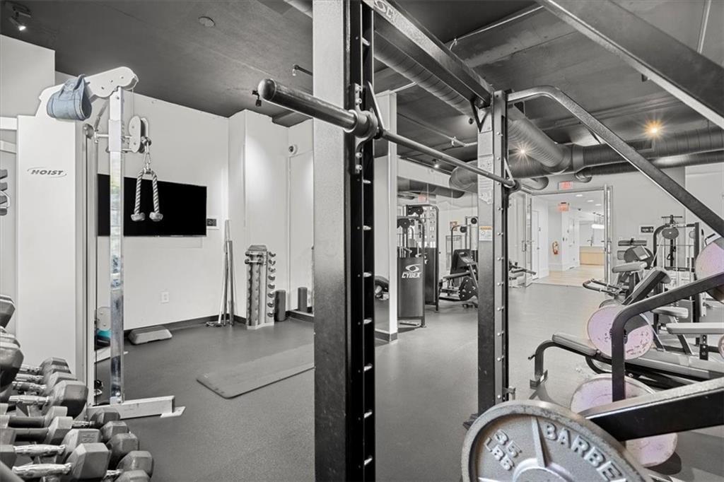 3324 Peachtree Road Northeast, Unit 2307 Atlanta, GA 30326 - Photo 29 of 42 a view of a room with gym equipment