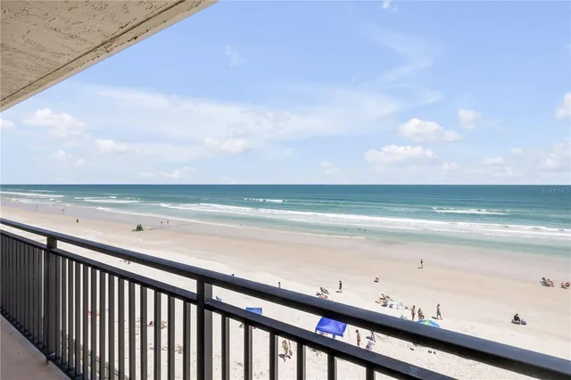 a view of ocean from a balcony