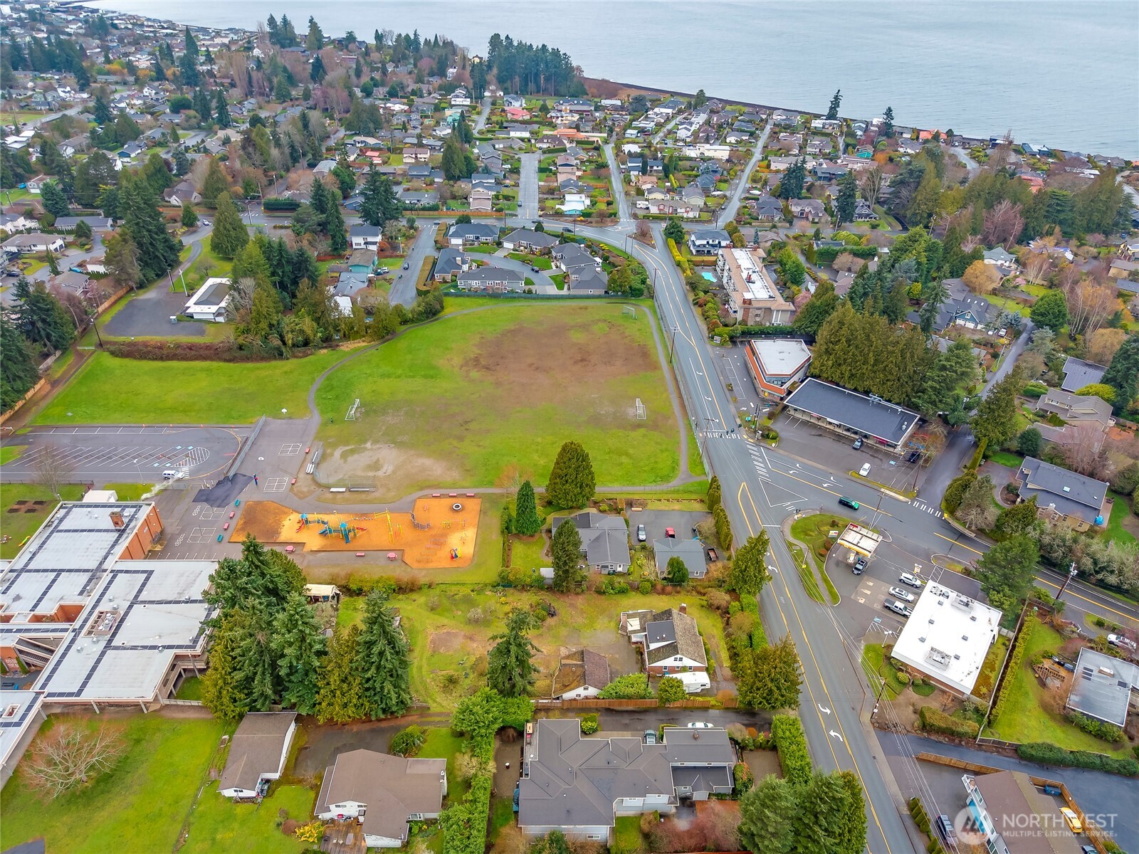 1020 Puget Drive Edmonds, WA 98020 - Photo 19 of 22 an aerial view of residential houses with outdoor space