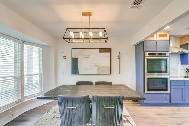 a view of a kitchen counter top space