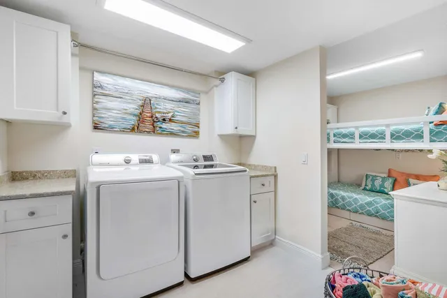 a view of a balcony with furniture