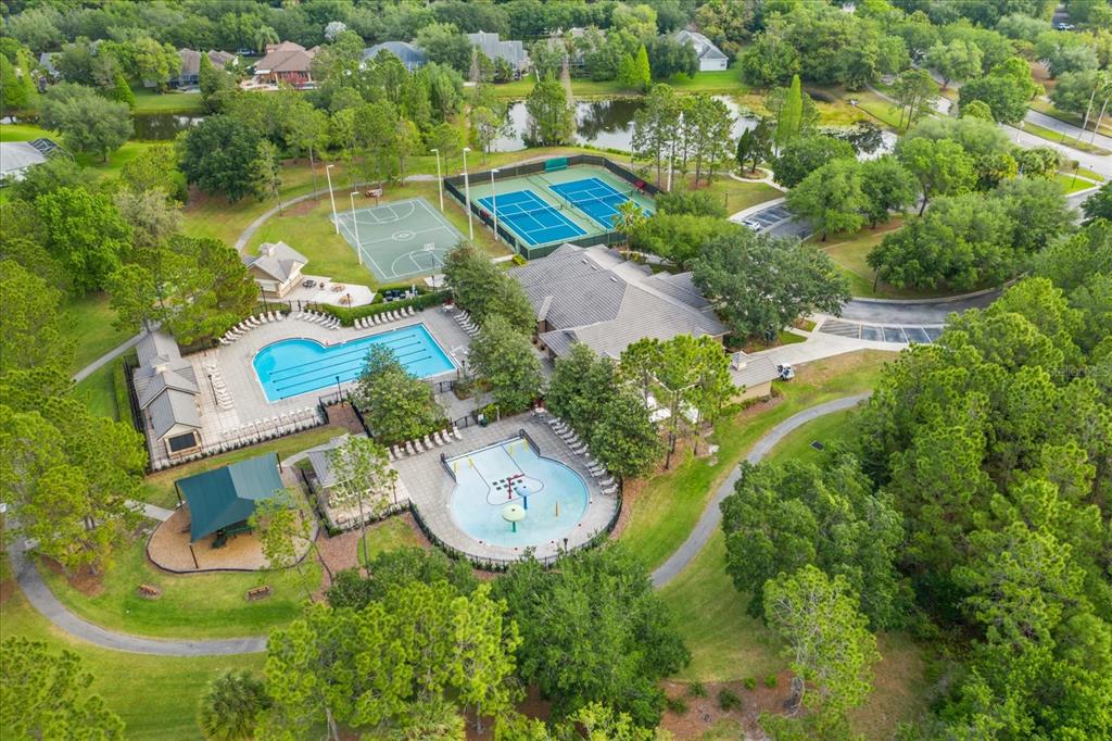 6107 Ibispark Drive Lithia, FL 33547 - Photo 36 of 42 an aerial view of residential house with outdoor space and swimming pool