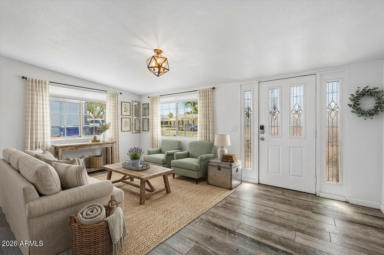 2218 East Yale Street Phoenix, AZ 85006 - Photo 4 of 35 a living room with furniture and wooden floor
