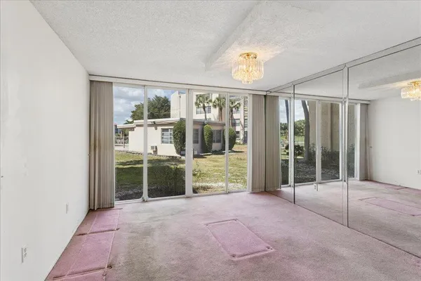 a large window with an outdoor space