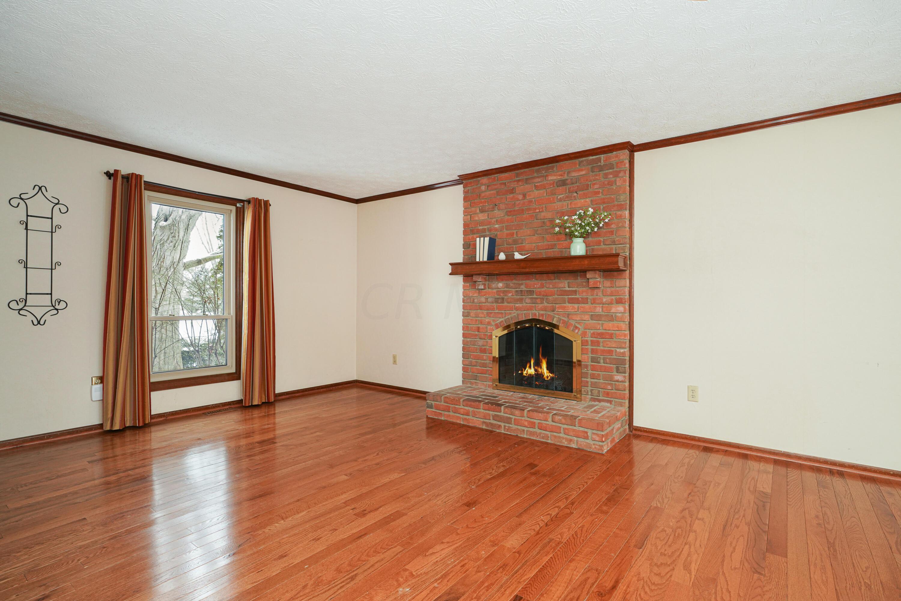 5407 Roscommon Road Dublin, OH 43017 - Photo 8 of 37 Ambiance and warmth from this updated gas log fireplace is a welcomed feature during winter and even a cool Spring evening.