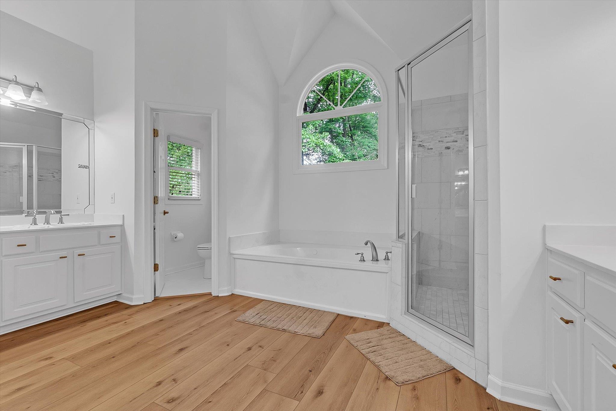 8786 Stablemill Lane Memphis, TN 38016 - Photo 13 of 40 a spacious bathroom with a granite countertop tub sink and mirror