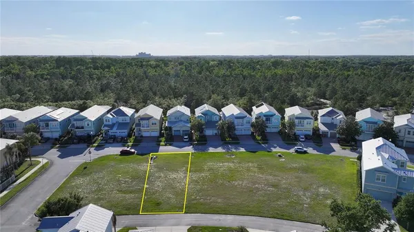 an aerial view of multiple house