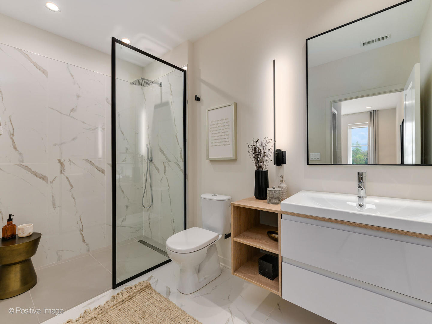 2811 Thatcher Avenue, Unit 204 River Grove, IL 60171 - Photo 14 of 44 a bathroom with a toilet a sink and shower